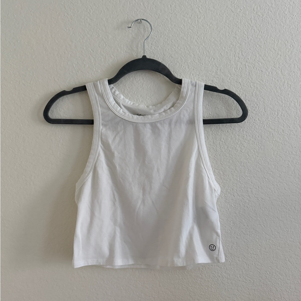 White Gilly Hicks Sleep Crop Top